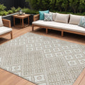 Homeroots Geometric Transitional Rectangle Outdoor Rug