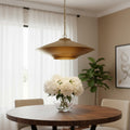 Homeroots Gold Single Metal Dimmable Ceiling Light With Gold Shades 24.00 X 8.00 X 24.00