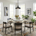 Homeroots Matte Black Shallow Plate Adjustable Pendant Light 10.25 X 8.00 X 10.25