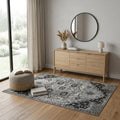 Homeroots Medallion Contemporary Rectangle Area Rug 4 X 6