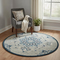 Homeroots Medallion Contemporary Round Area Rug 3 Round