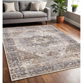 Homeroots Medallion Modern Rectangle Area Rug 5 X 8