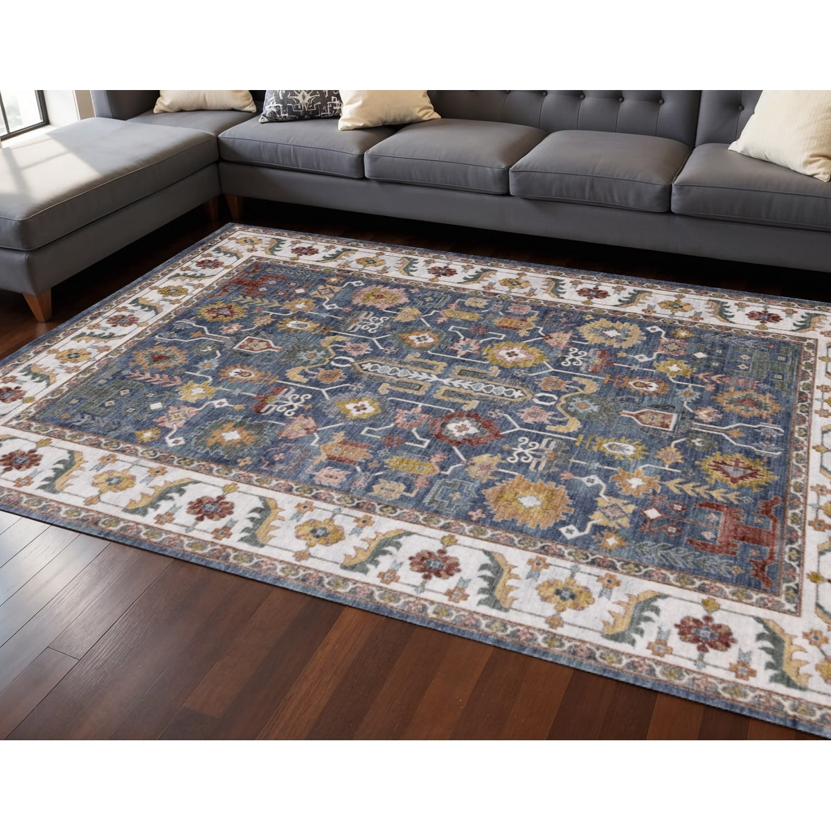 Homeroots Medallion Modern Rectangle Area Rug 8 X 10