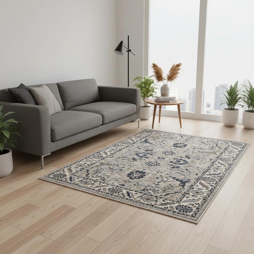 Homeroots Medallion Modern Runner Area Rug