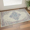 Homeroots Medallion Transitional Rectangle Area Rug 2 X 4