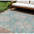 Homeroots Ogee Transitional Rectangle Outdoor Rug
