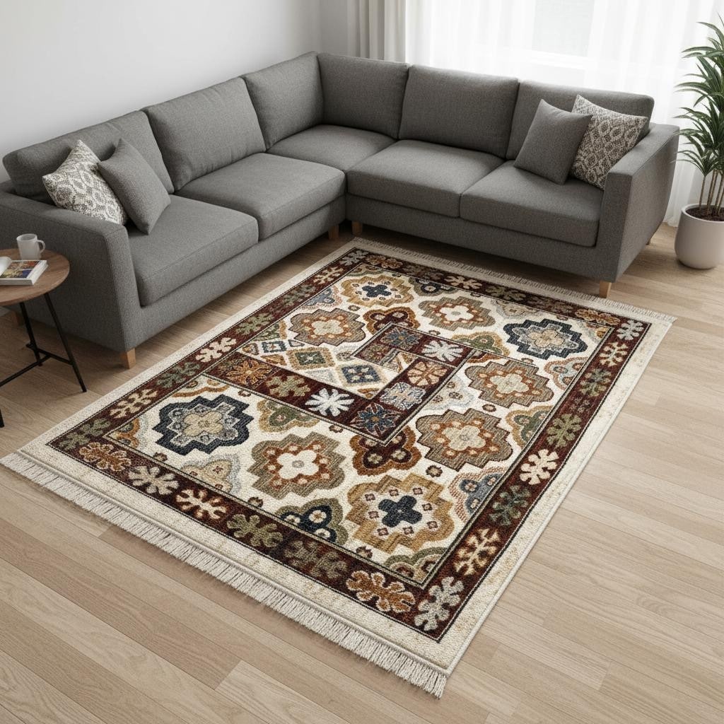 Homeroots Oriental Modern Rectangle Area Rug 8 X 10