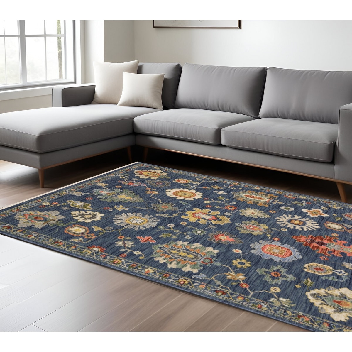 Homeroots Oriental Traditional Rectangle Area Rug 10 X 13