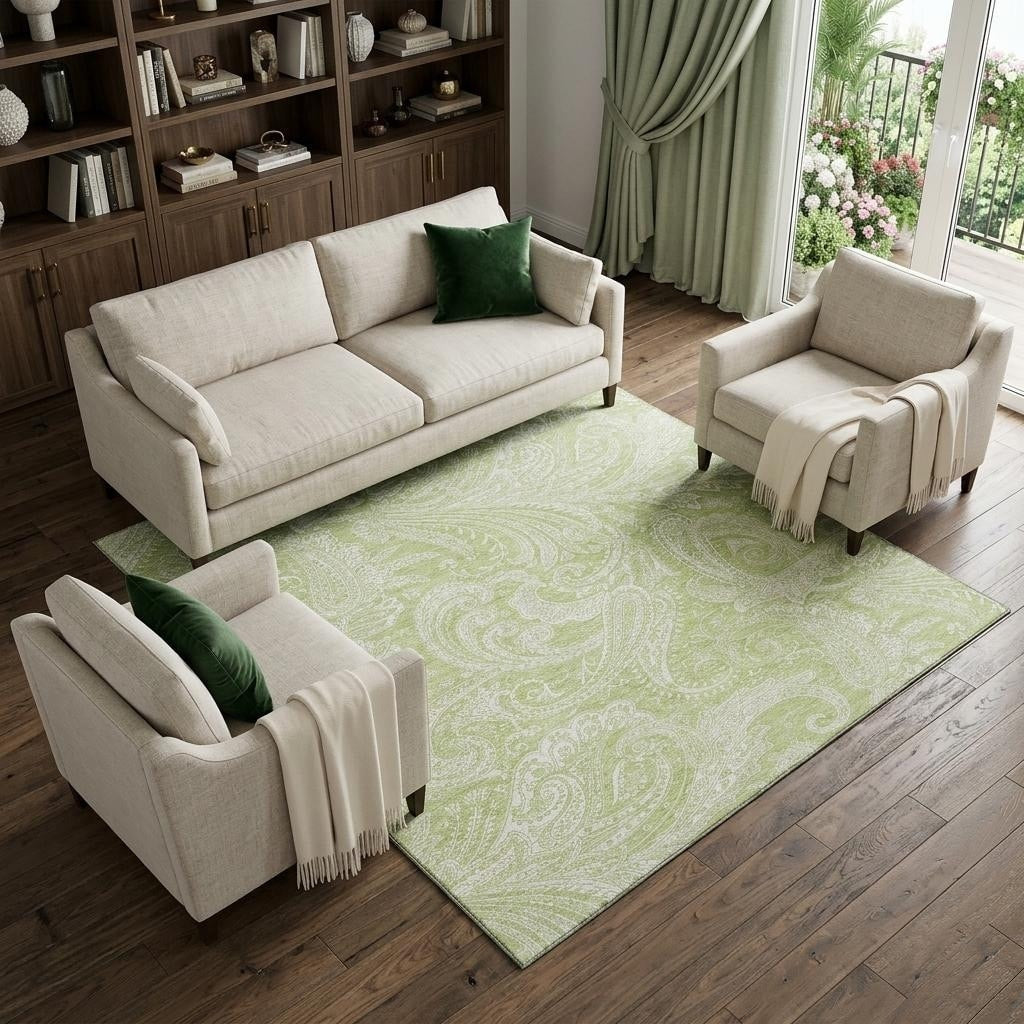 Homeroots Paisley Transitional Rectangle Area Rug