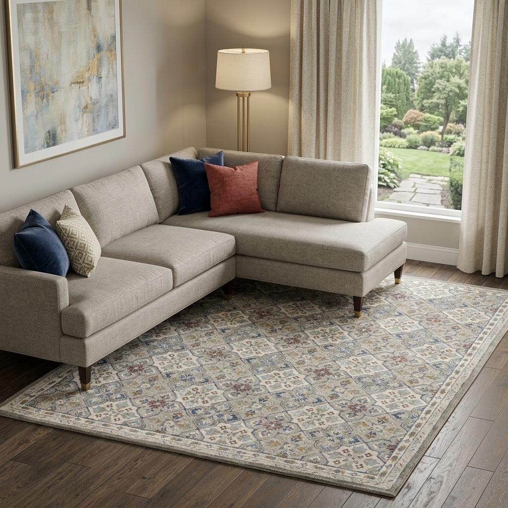 Homeroots Patchwork Transitional Rectangle Area Rug 10 X 14