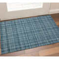 Homeroots Plaid Transitional Rectangle Area Rug 2 X 3