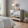 Homeroots Rectangle Mirrored Three Drawer Console Storage Chest