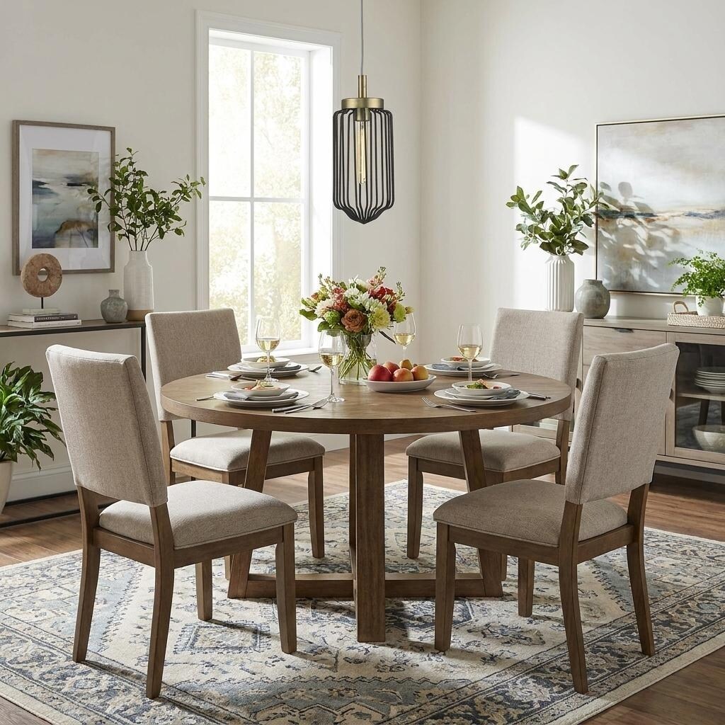 Homeroots Reece 4 Light Aged Brass Island Pendant 6.25 X 15.00 X 42.75
