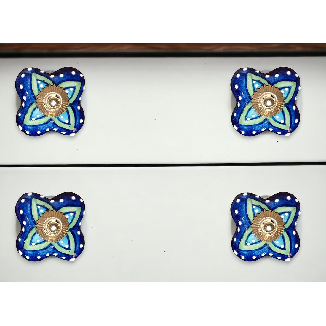 1.5 X 1.5 X 1.5 Ceramic Metal Multicolor 8 Pack Knob 1.5 X 1.5 X 1.5
