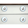 1.5 X 1.5 X 1.5 Light Blue White And Black Knobs 8 Pack 1.5 X 1.5 X 1.5