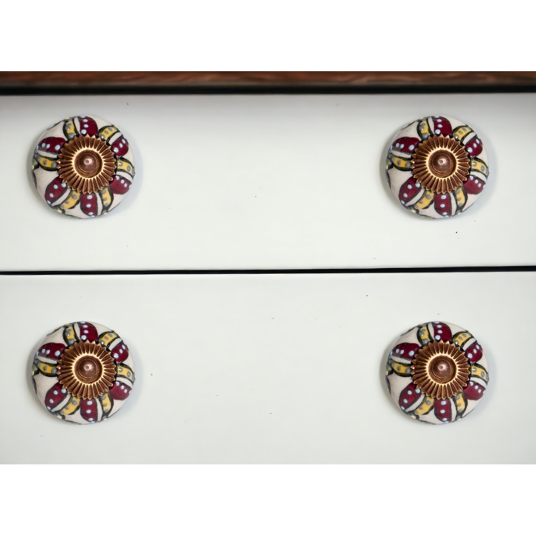 1.5 X 1.5 X 1.5 Ceramic Metal Multicolor 8 Pack Knob 1.5 X 1.5 X 1.5