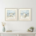 Homeroots Set Of Two Beach Sandpipers Distressed White Framed Wall Art