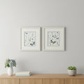 Homeroots Set Of Two Botanical Page Distressed White Framed Wall Art