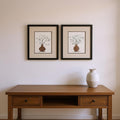 Homeroots Set Of Two Branches In Urn Black Framed Wall Art