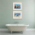 Homeroots Set Of Two Day Of Fishing Distressed White Framed Wall Art