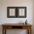 Homeroots Set Of Two Delicate Stems Brown Framed Wall Art