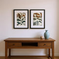 Homeroots Set Of Two Dyed Fall Brown Framed Wall Art