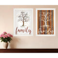 Homeroots Set Of Two Family Tree Or Roots White Framed Print Wall Art