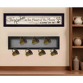 Homeroots Set Of Two Heart Of The Home Black Framed Kitchen Wall Art With Seven Peg Mug Rack