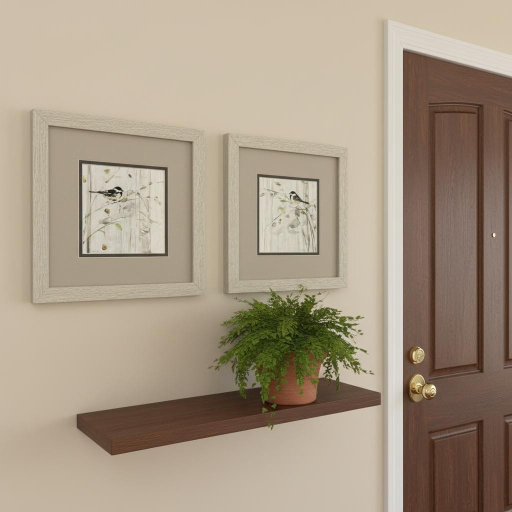 Homeroots Set Of Two Heavenly Spring Distressed White Framed Wall Art