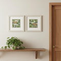 Homeroots Set Of Two Jungle Hangout Distressed White Framed Wall Art