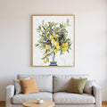 Homeroots Set Of Two Lemon Tree Pot Brown Framed Wall Art