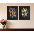 Homeroots Set Of Two Love Grows Here Black Framed Print Wall Art