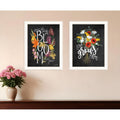 Homeroots Set Of Two Love Grows Here White Framed Print Wall Art