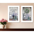 Homeroots Set Of Two Love And Memories White Framed Print Wall Art