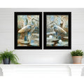 Homeroots Set Of Two Marsh Herons I And Sea Ii Black Framed Print Wall Art