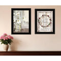 Homeroots Set Of Two Our Family Blossoms Black Framed Print Wall Art