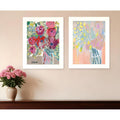 Homeroots Set Of Two Pastel Bouquets Maybe Shes A Wildflower White Framed Print Wall Art