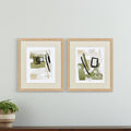 Homeroots Set Of Two Sage Treasures Ii Brown Framed Wall Art