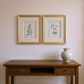 Homeroots Set Of Two Shabby Chic Botanical Gold Framed Wall Art