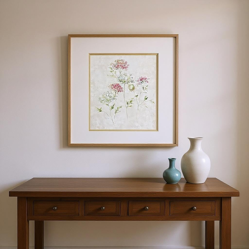 Homeroots Set Of Two Soft Lace Gold Framed Wall Art