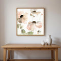 Homeroots Set Of Two Soft Spring Pop Distressed White Framed Wall Art