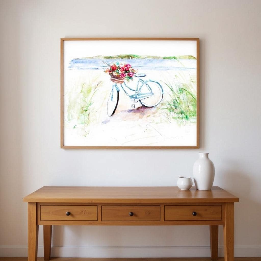 Homeroots Set Of Two Summer Ride Brown Framed Wall Art