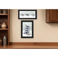 Homeroots Set Of Two Tea Tower With Cups And Sauces Black Framed Print Kitchen Wall Art