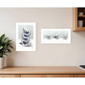 Homeroots Set Of Two Tea Tower With Cups And Sauces White Framed Print Kitchen Wall Art