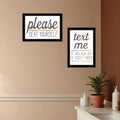 Homeroots Set Of Two Text Me If You Run Out Of Toilet Paper While Seated Black Framed Print Wall Art