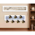 Homeroots Set Of Two The Kitchen With Seven Peg Mug Rack White Framed Print Kitchen Wall Art