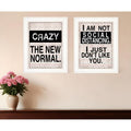 Homeroots Set Of Two The New Normal White Framed Print Wall Art
