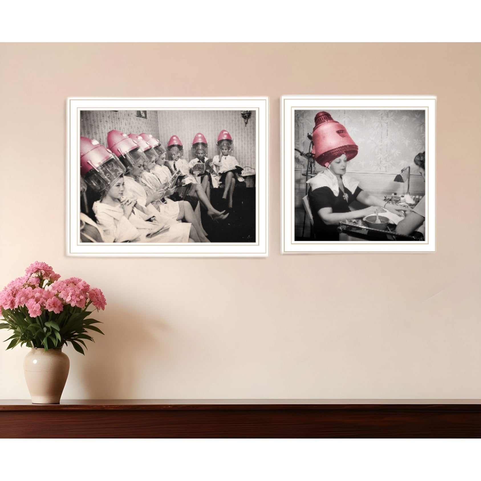 Homeroots Set Of Two The Salon White Framed Print Wall Art