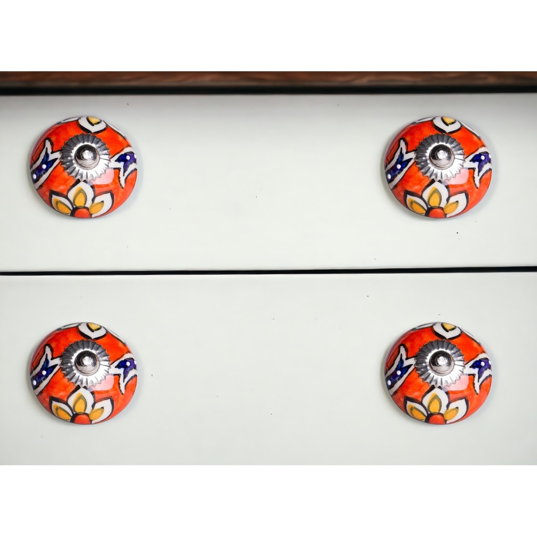 1.5 X 1.5 X 1.5 Ceramic Metal Multicolor 8 Pack Knob 1.5 X 1.5 X 1.5