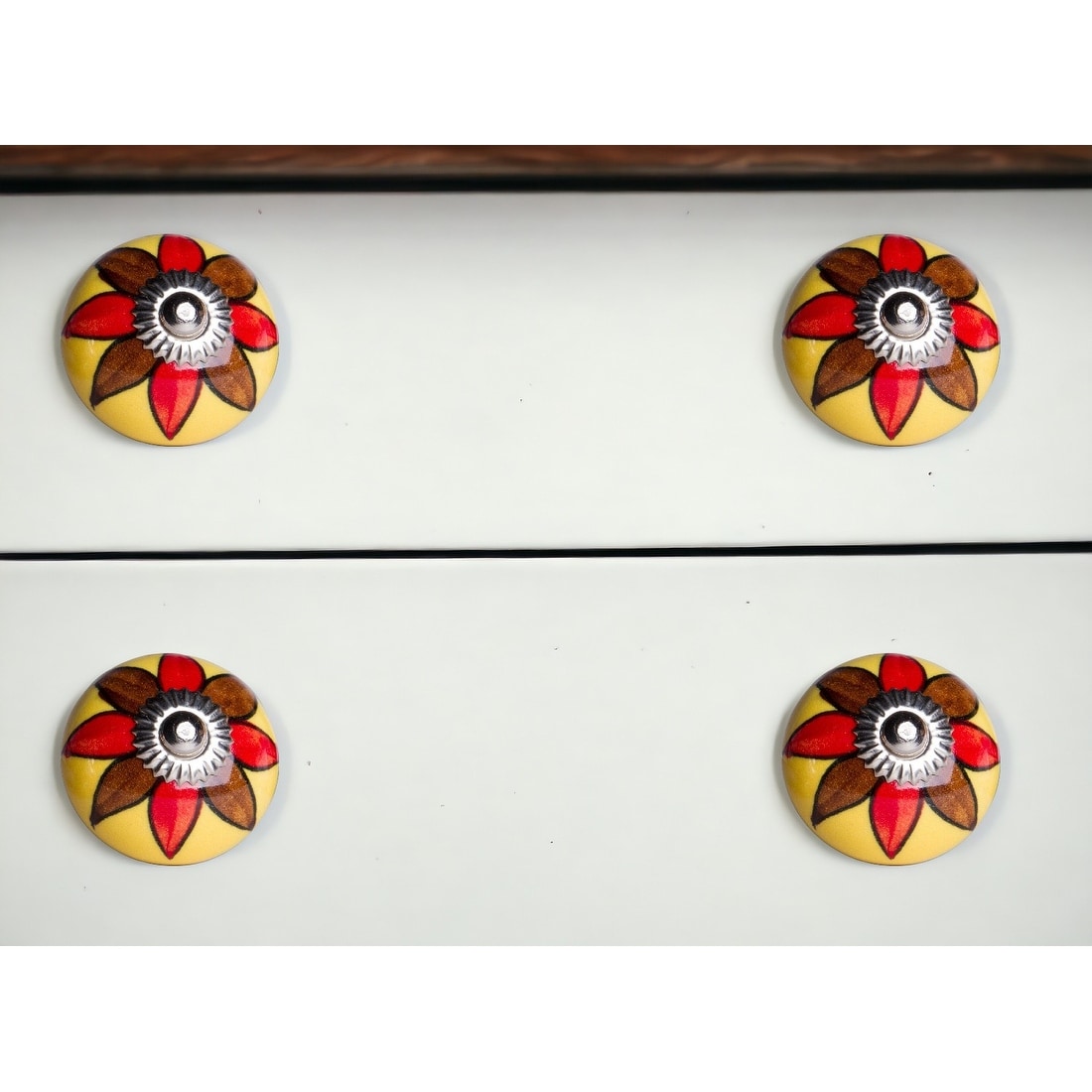 1.5 X 1.5 X 1.5 Ceramic Metal Multicolor 8 Pack Knob 1.5 X 1.5 X 1.5